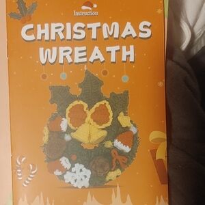 Christmas Wreath Crochet Kit - Orange & Green Holiday Wreath